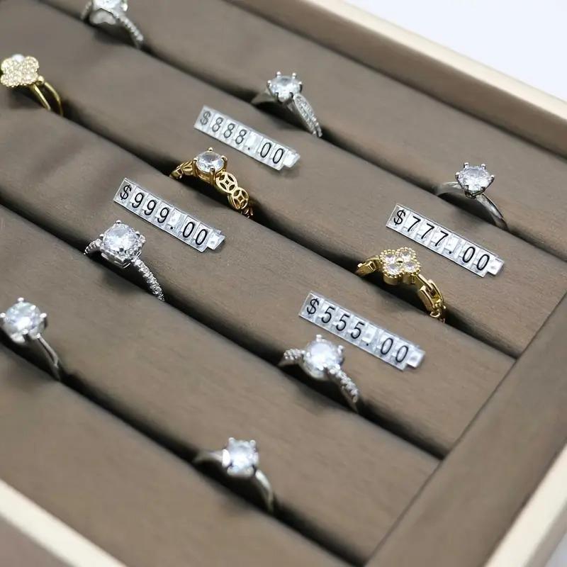 10 Sets Price Display Blocks with Numerical Letters Retail Stores Adjustable Jewelry Display Cubes Multiple Options Available