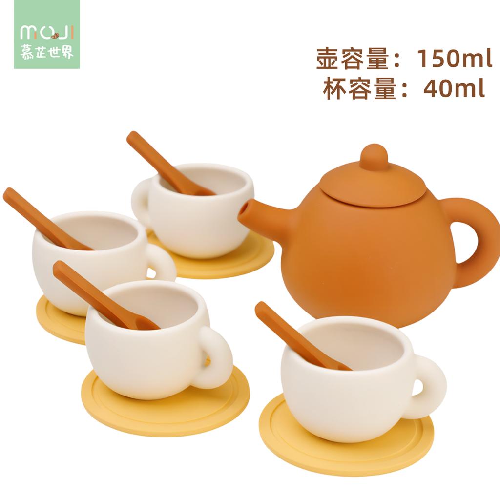 Silicone Tea Playthings Pretend Enjoy Kitchen Accessories Food Playset Designed for Children Role Enjoy Activity Designed for Toddlers Girls Boys