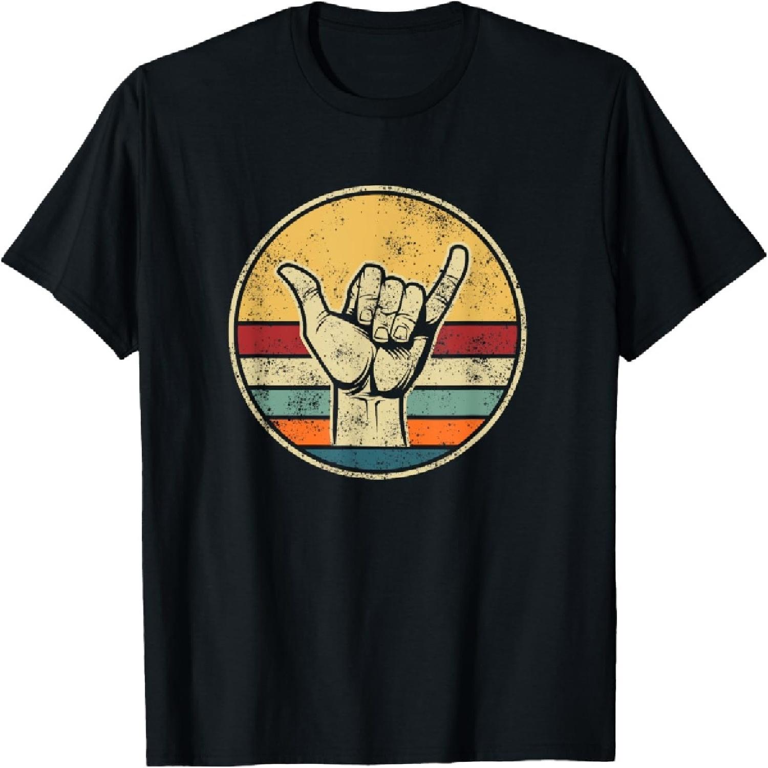 

Shaka Surfing Beach Apparel Design Surfer Greeting Hand T-Shirt XXXXXL різнокольоровий