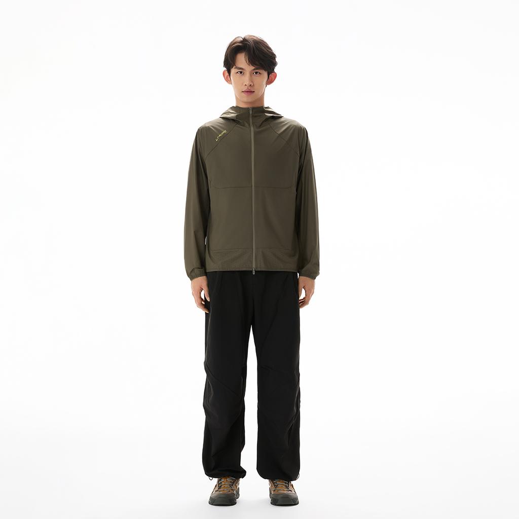 Li-Ning Fitness Series Zipper Solid Color Hooded Versatile Sports Jacket Men Jacket AFDW725-11