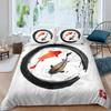 Goldfish Duvet Cover King/Queen Size Golden Red 3D Animal Bedding Set For Kid Teen Adult,Fish Themed Quilt Cover With Pillowcase