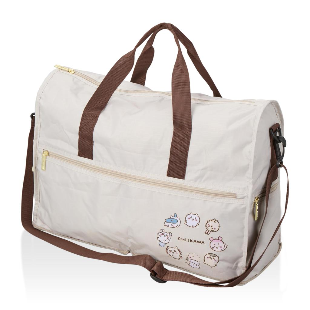 Foldable Boston M 23L Compatible with with Shoulder HPL0002 Beige Circle Bag, Chiikawa, Size, Capacity, Carry-on Suitcases, Strap, CH1.
