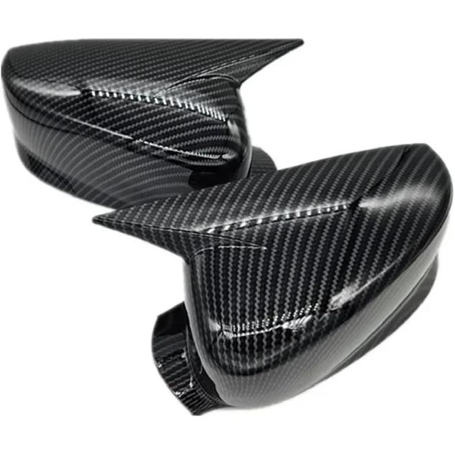 Kompatibel mit Honda Accord 9. Generation 2014 2015-2017 Auto Rückspiegel Seitenspiegel Abdeckung Flügelkappe Außenaufkleber Tür Rückansicht Hülle Verkleidung(Schwarz glänzend)