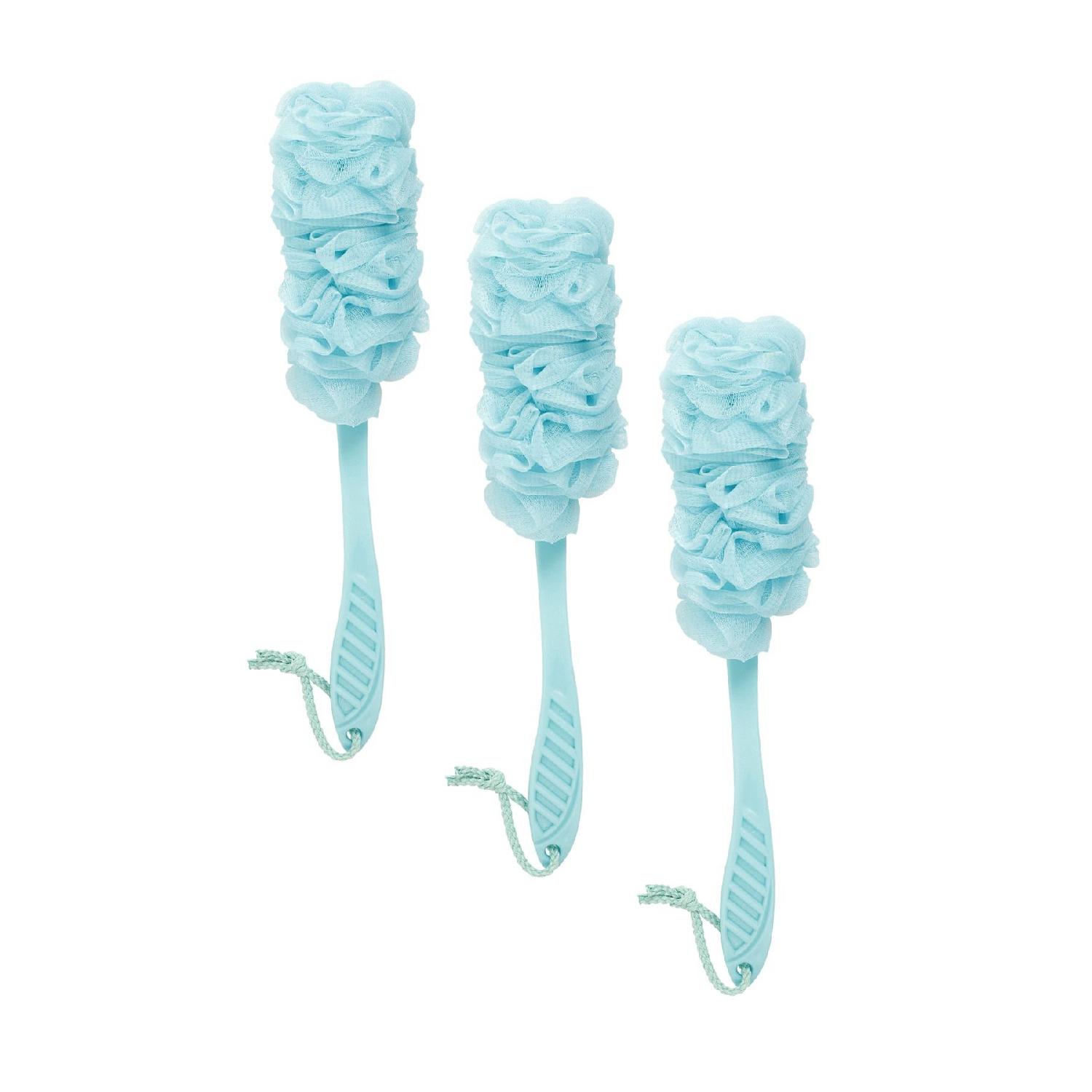 

Bath Loofah With Handle, Blue 3 Pieces