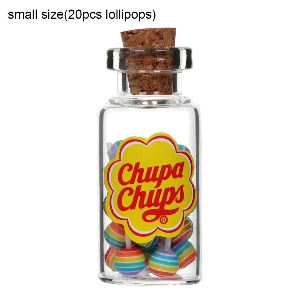 1/12 Scale Lollipops With Jar Dollhouse Miniature Food Simulation Sugar Candy Box Photography Props Doll House DIY Accessories