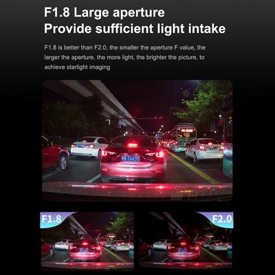 Dash Cam 2K Bakre Cam Bil DVR Night Vision WiFi Support 24H Parkeringsmonitor Körinspelare High-Definition