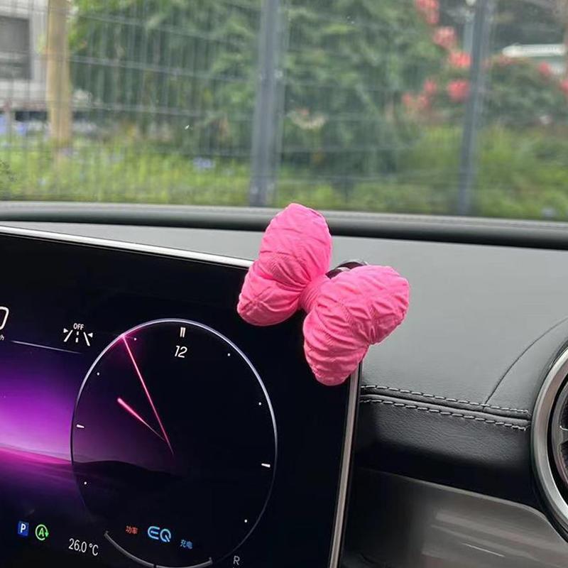 Car Hooks Cute Invisible Bow Decorations Center Console Decorations And Interior Screen Decorations