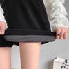 Gold Velvet High-Waist A-Line Bootcut Shorts, Autumn/Winter 2025 Collection - Slimming, Casual, Wide-Leg Design