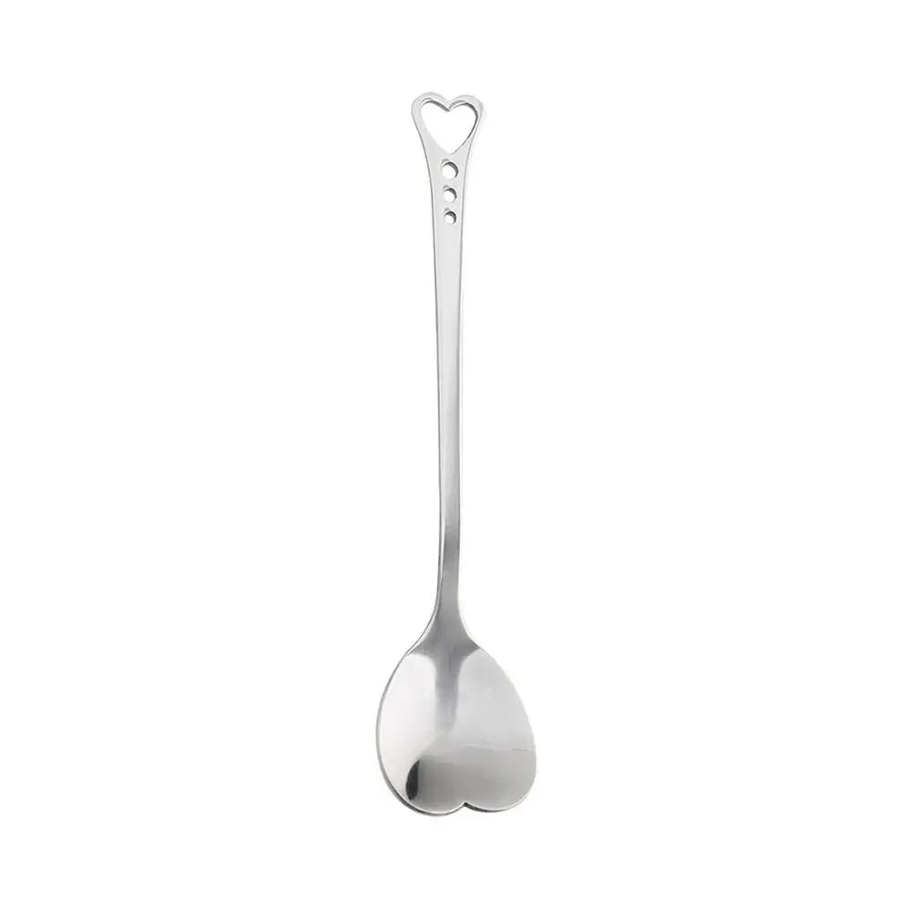 

Heart Coffee Spoon Stainless Steel Hollowed Out Heart-shaped Spoon Teaspoon Dessert Snack Scoop Milk Spoons Tableware