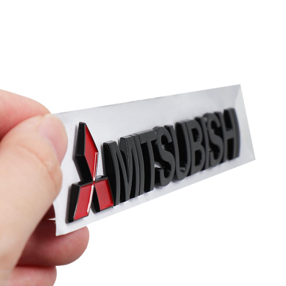 3D Metall Auto Logo Karosseriebuchstaben Motorhaubenabzeichen Aufkleber Auto Dekor Zubehör Für Mitsubishi 9 Ralliart X EX ASX L200 Colt Cross