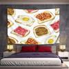 Delicious Toast Pattern Design Pattern Wall Hanging Tapestry Decorative Tapestry Home Decor for Bedroom and Living Room