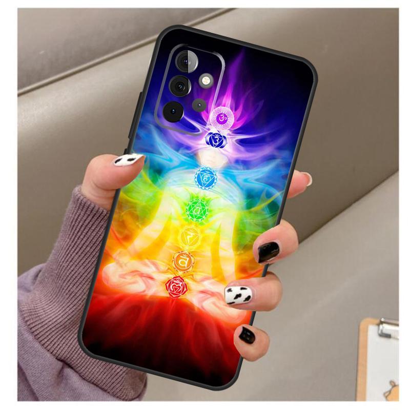 Mandala Chakra Yoga Case For Samsung Galaxy A33 A13 A53 A34 A54 A14 A15 A16 A26 A36 A56 A12 A32 A52 A06 A35 A55