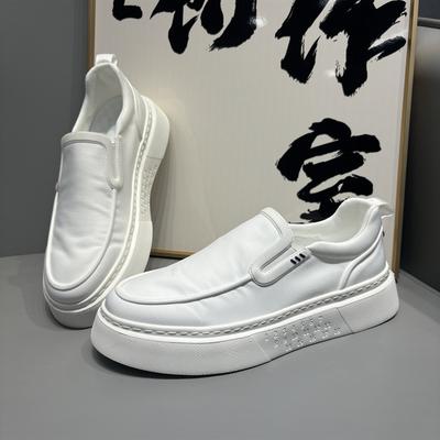Men's Shoes New Canvas Elastic Flat-bottomed Trendy Little White Shoes with Comfortable and Explosive Dirt-resistant Casual Sports Shoes