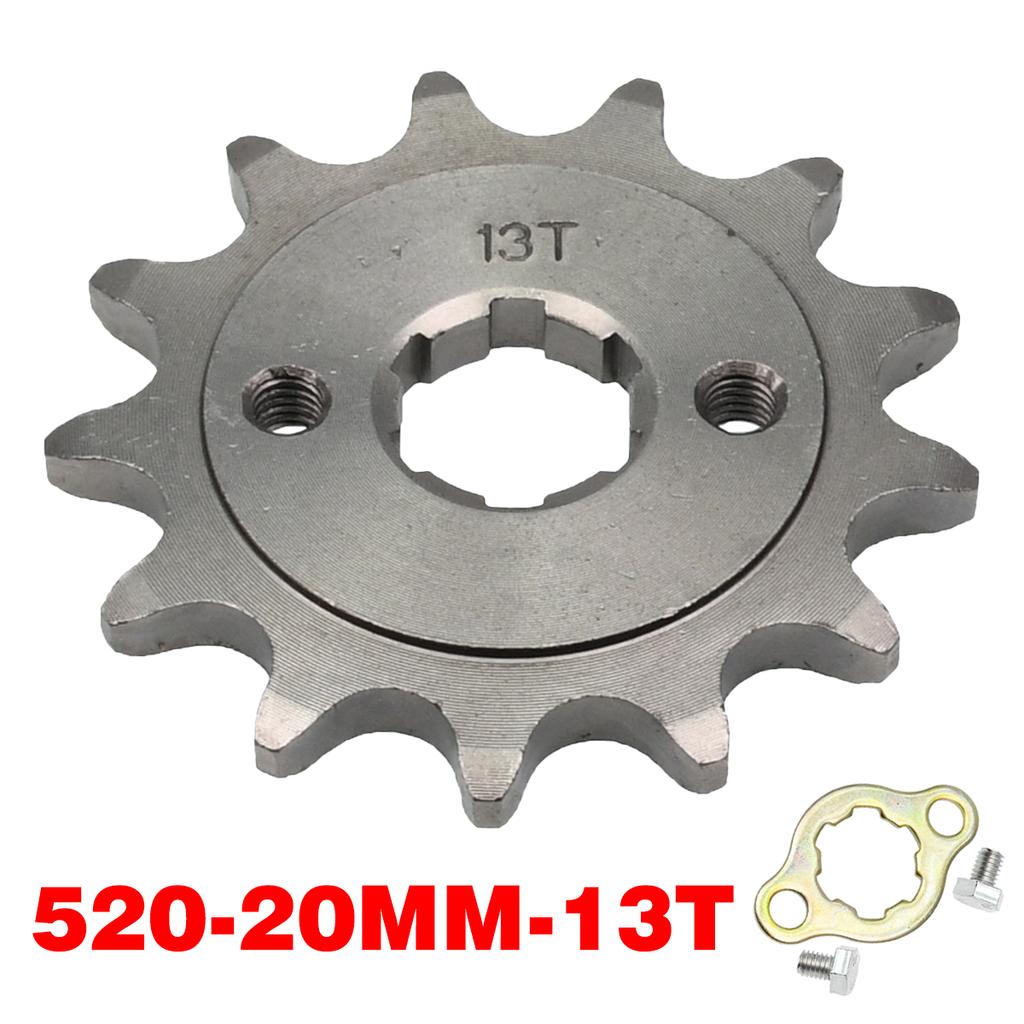 520# Chain 20mm 10T 11T 12 13 14 15 16 17 18 19 20 21 22 23T Teeth For 50cc to 125cc Off-road Bicycle ATV Front Engine Sprocket