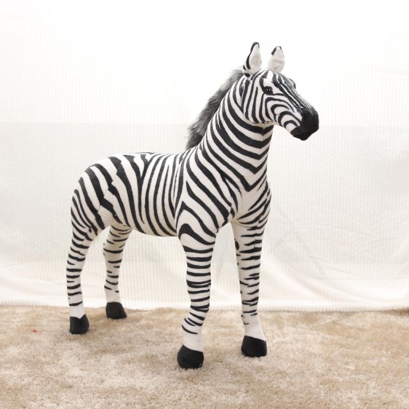 Zebra Plush Animal Crosing Soft Giant Stuffed Horse Realistic Hukelma Sweaty Lusama Plushie Toy Doll For Kid Gift Cuddly Fluffy Huggable Kawaii