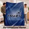 Isuzu Personalized Flannel Blanket Custom Name Text Soft Throw Blanket Home Decor