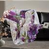 Luxury Floral Flannel Blanket - Soft Elegant Print, All-Season Throw for Women/Mom, Perfect Mother's Day/Christmas Gift