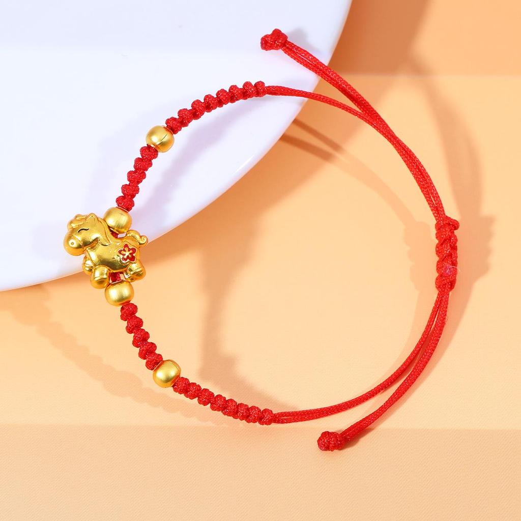 Year of the Horse Zodiac Bracelet - Red String Handmade Couples Charm for Men and Women, New Year Gift Jewelry