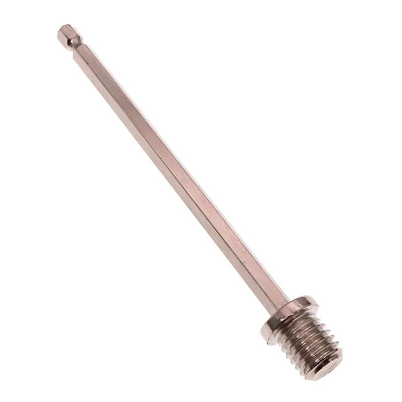 

140mm Extended Carbon Steel Rod M14 Hexagonal Drill Adapter Rustproof Coating for Deep Hole Operations 1