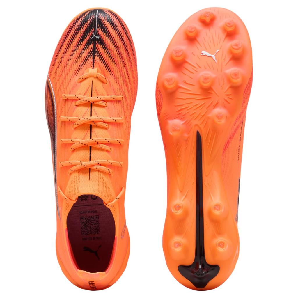 Puma Ultra 6 Ultimate Comfortable Versatile AG (Rubber Short Studs) Support Soccer Shoes Unisex Soccer Shoes Orange Black 108555-03