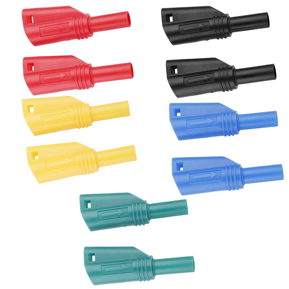 10sets P3005 Welding Assembled Screw Fixing 4mm Banana Plug Multimeter Connector