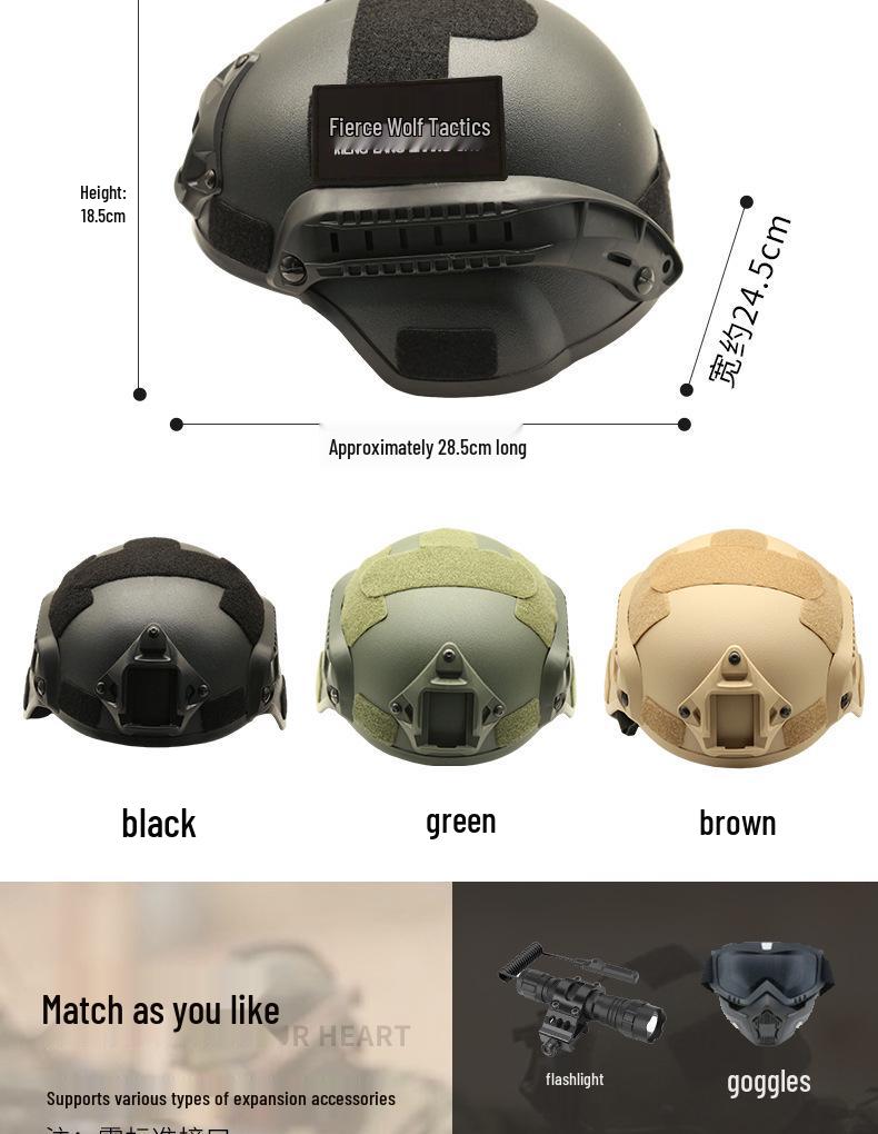 Mickey Tactical Helmet for Outdoor Sports and CS Field Head Protection