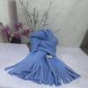 Solid Color Tassel Soft Waxy Plush Scarf for Women Autumn and Winter Plus Velvet Thickened Versatile Couple Student Warm Scarf