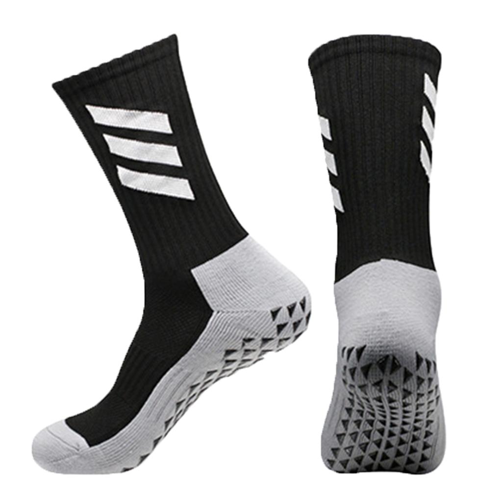 Para męskich i damskich klejonych, antypoślizgowych sportowych skarpet rowerowych do piłki nożnej z grubszymi podeszwami ręcznikowymi i długimi skarpetkami