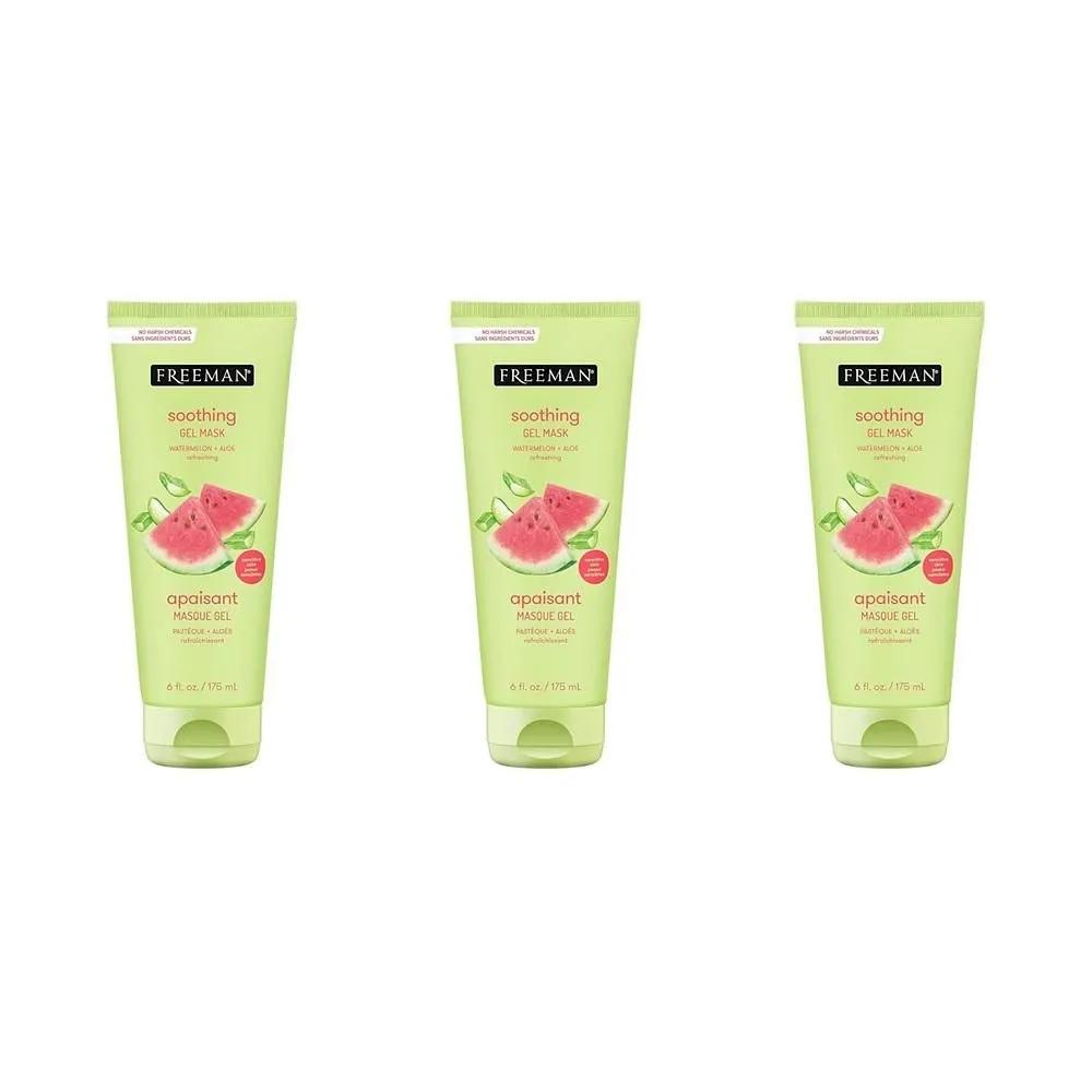 Freeman Soothing Watermelon & Aloe Gel Facial Mask 175ml 3-Pack