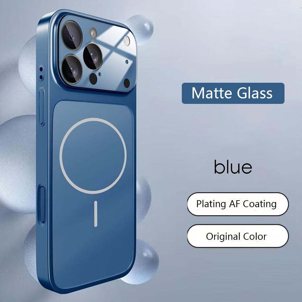 

Original Glass Nano Matte For Magsafe Wireless Charging Armor Case For iPhone 17 16 15 14 13 12 11 Pro Max 17 Air Magnetic Cover iPhone 13 Pro