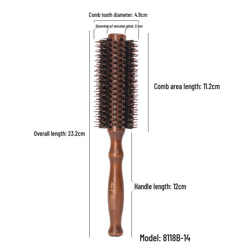 High-Temperature Resistant Pig Bristle and Nylon Curly Hair Styling Comb