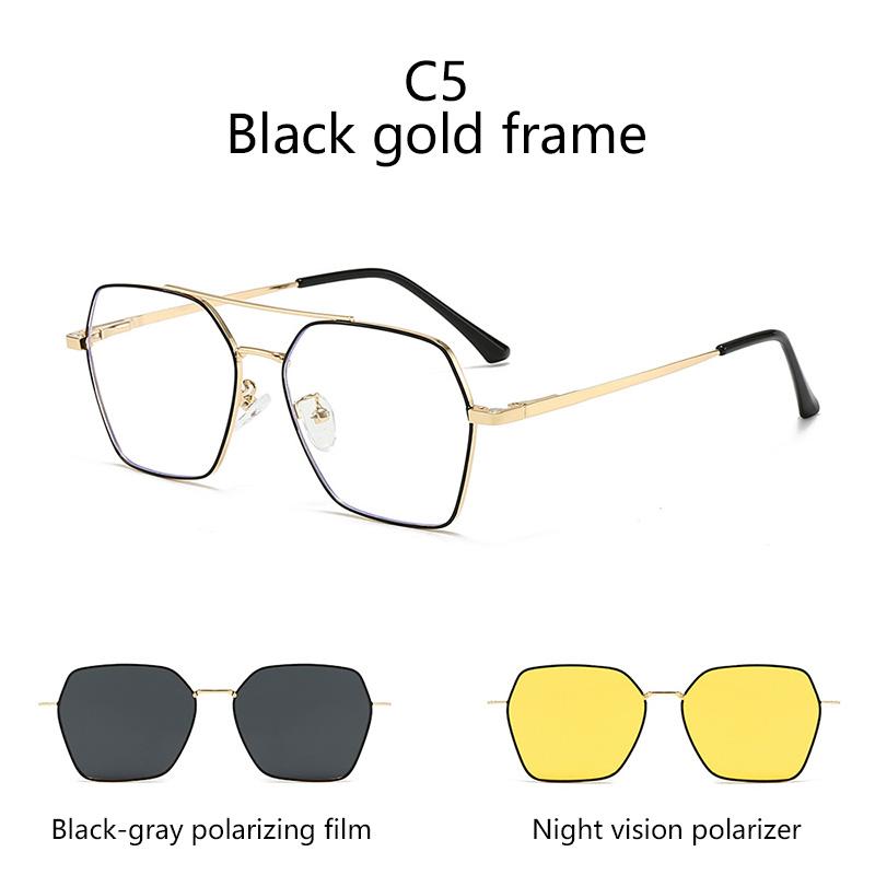 

3 In 1Prescription Glasses Polarizing Plate For Myopia -0.5 to -10 Men Women Cat Eye Magnetic Sunglasses Clip Shortsighted 0
