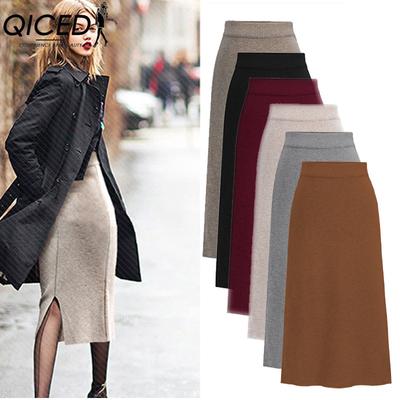 Women's Fashion Casual Solid Color Print Spring Autumn Skirts