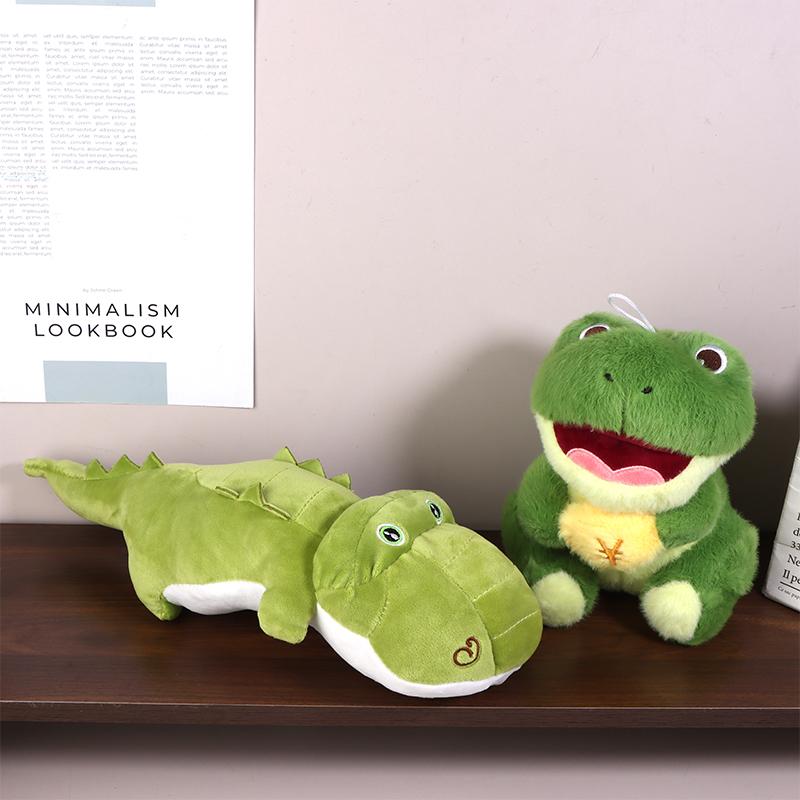 Cute Cartoon Frog Crocodile Plush Toy Soft Stuffed Doll Toy Lovely Throw Pillow Home Decoration For Kid Birthday Gifts