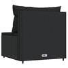 VidaXL Garden Center Sofa with Cushions Black Wicker, Sofa, Garden Sofa, Sectional Center Sofa, 319785