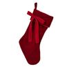 Weihnachtsstrumpf Hängedekoration mit genähter Stoffkonstruktion, Schleife und integrierter Aufhängeschlaufe, 1 Stück