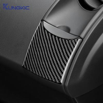 Real Soft Carbon Fiber Sticker For Toyota Yaris 2006 2007 2008 2009 2010 2011 LHD RHD Car Dashboard Side Cup Holder Accessories