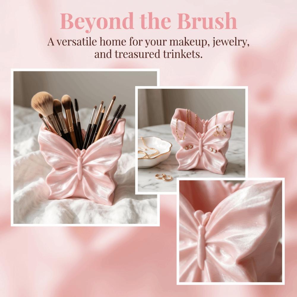 Multi-function Makeup Brush Storage Box 3D-printed Butterfly Pen Holder Desktop
