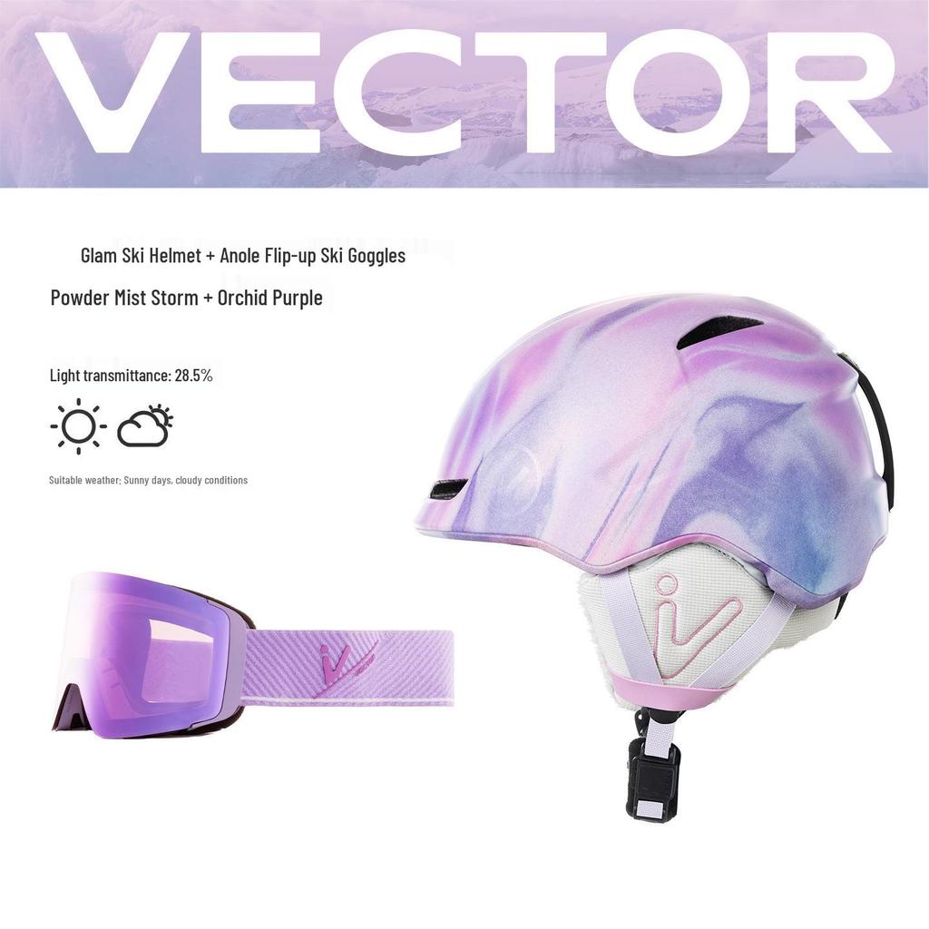 VECTOR Ski & Snowboard Helmet for Men & Women - Anti-Collision, Anti-Fall Safety Gear