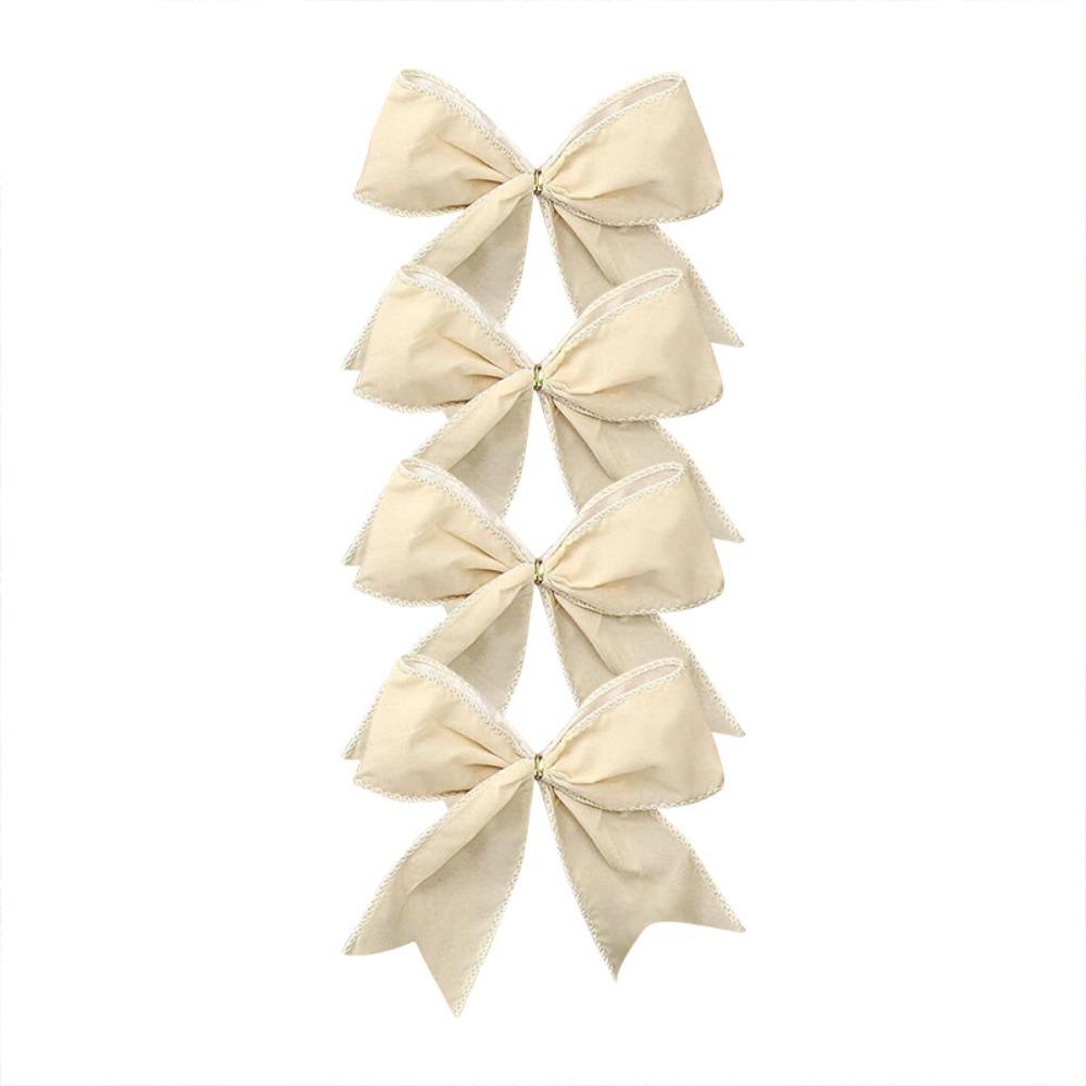 4 Stück Neue Schleife Weihnachtsbaumband Kreatives DIY Kranzband Dekor Samt Weihnachtsbaumschleife Partydeko