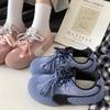 Super Soft Waxy Big Head Casual Shoes Women's 2025 Spring New Design Sense Versatile Soft Sole Women's Shoes Mango Head Sports Shoes