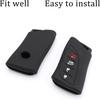 TANDRIVE Key Fob Cover For Lexus -2025 2026 RX NX TX ES GX RZ UX LX LS LC 2018-2026, 4 Button, Silicone, 2-Pack, Black