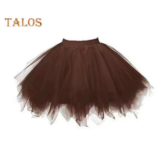 Fusta din tul pentru femei, anii 50, jupon cu tutu, talie elastică, jupon de balet, crinolină, costum de carnaval.