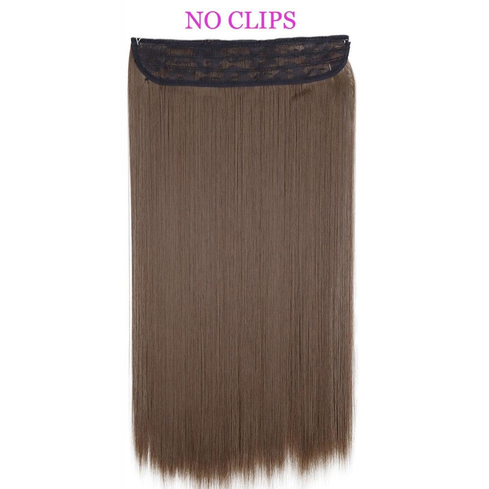 MISS WIG Extensiones de cabello sintético, sin Clips, cabello Artificial, Rubio, marrón, negro, degradado, morado, liso, pieza de cabello falso