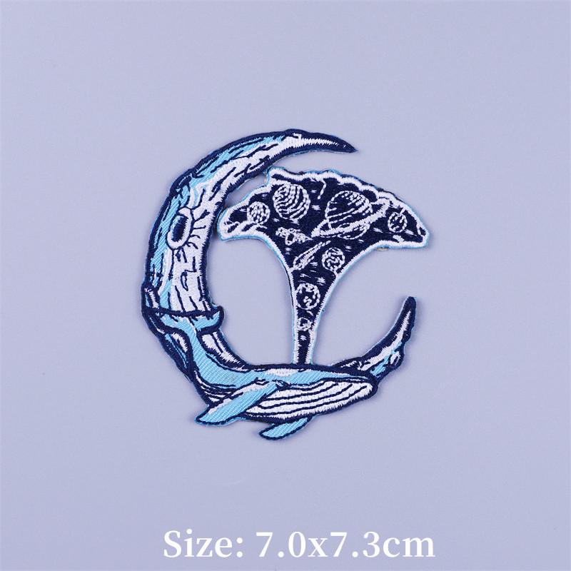 Adventure Camping Thermoadhesive Patches On Clothes DIY Mountain Beach Iron-on Patch For Clothing Travel Sunglasses Appliques