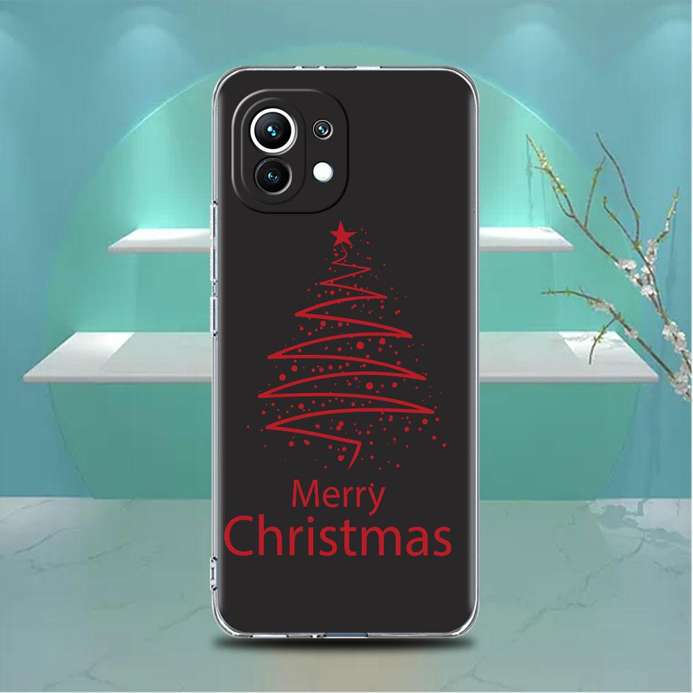 Merry Christmas In Winter Clear Case For Xiaomi Mi Poco X3 NFC M3 Pro F3 F1 11 Lite 12 Note 10 11T 9T Transparent Phone Cover