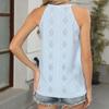 Summer Hollow Out Halter Sexy Casual Shirts for Women Fashion Tops Slim Solid Elegant Loose Woman Blouse Vintage Sleeveless Shirt Women Clothing 26603