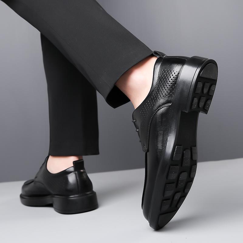 Men's Leather Lace-Up Wedding Shoes Mens Business Office Oxfords Flats Men Business Dress Footwear New Men Casual Shoes