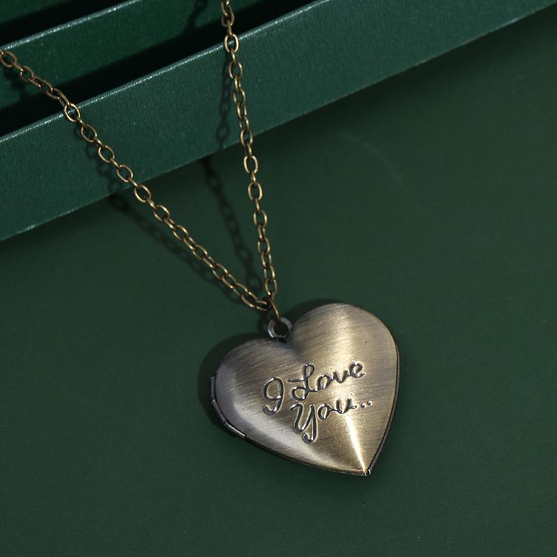 Pandantive Medalion Inimă Iubire Deschizabil Rămă Foto Lucios Colier cu Poză de Familie