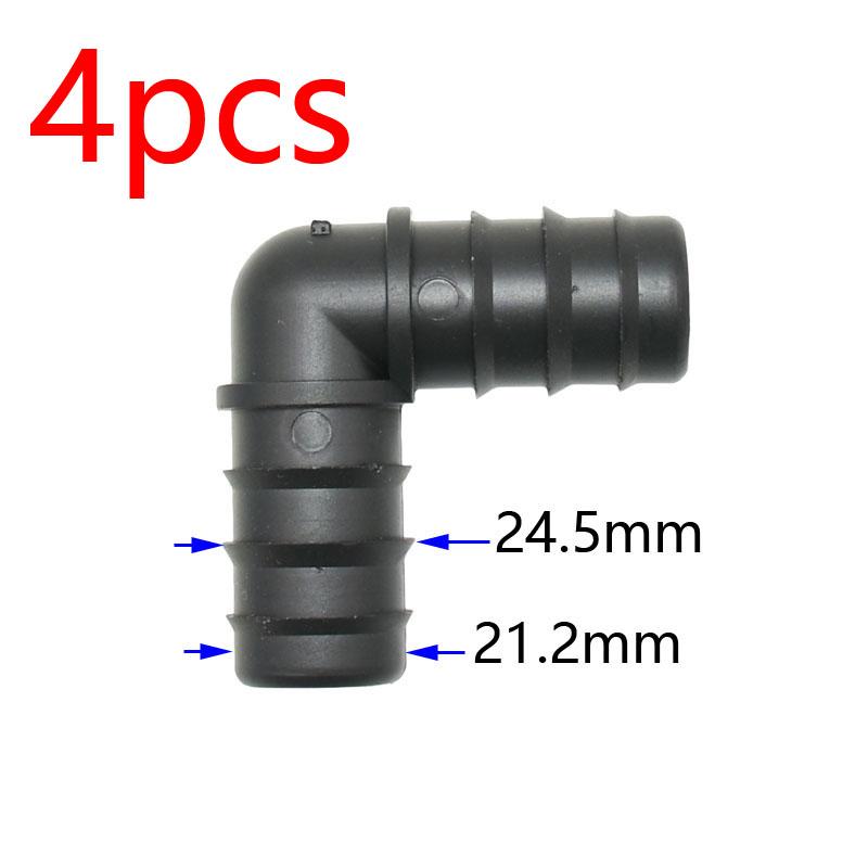 1/2 3/4 1 Inch Garden Hose Tee Elbow End Plug Straight Connector 16/20/25mm PE Hose Water Splitter Repair 90 Degree Connector